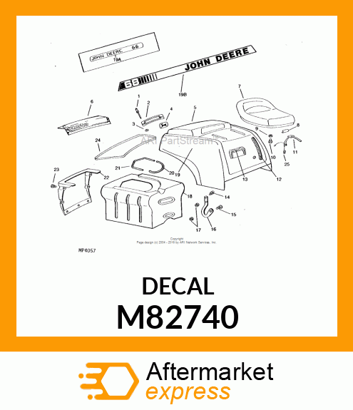 Label - LABEL, RH HOOD TRIMSTRIP M82740