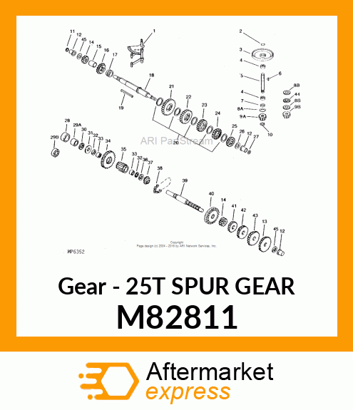 Gear - 25T SPUR GEAR M82811