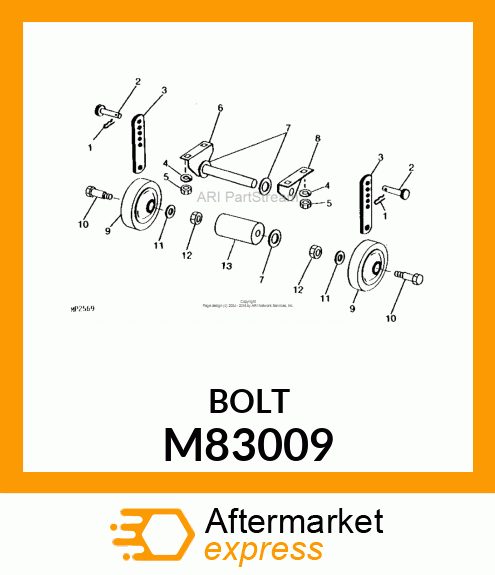 STUD, SHOULDER GAGE WHEEL M83009