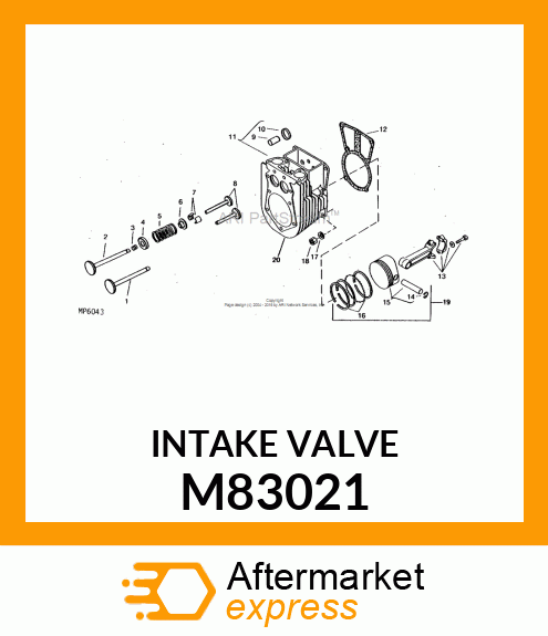 Intake Valve - INTAKE VALVE M83021