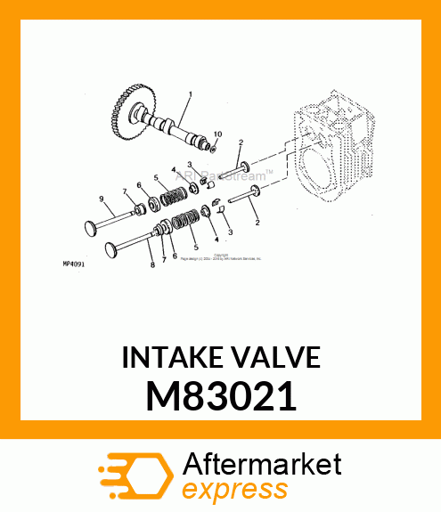 Intake Valve - INTAKE VALVE M83021