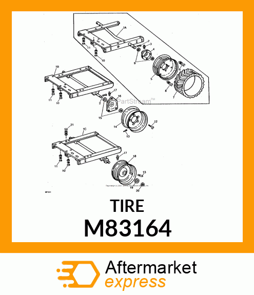 Tire - TIRE, 4.30-8 (Part is Obsolete) M83164