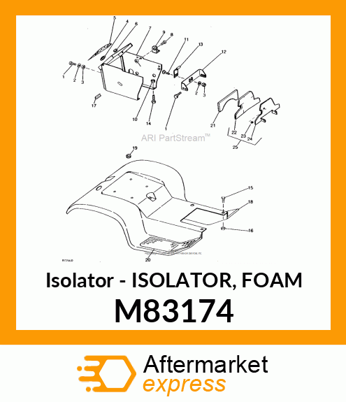 Isolator - ISOLATOR, FOAM M83174