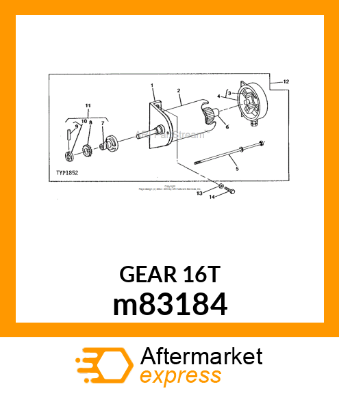 GEAR, UNIVERSAL PINION m83184