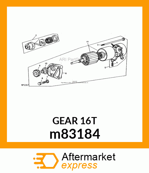 GEAR, UNIVERSAL PINION m83184