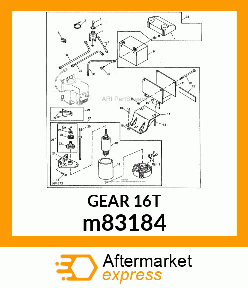 GEAR, UNIVERSAL PINION m83184