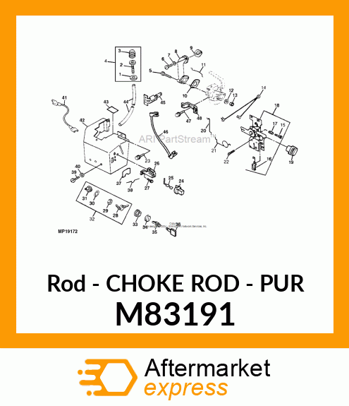 Rod - CHOKE ROD - PUR M83191