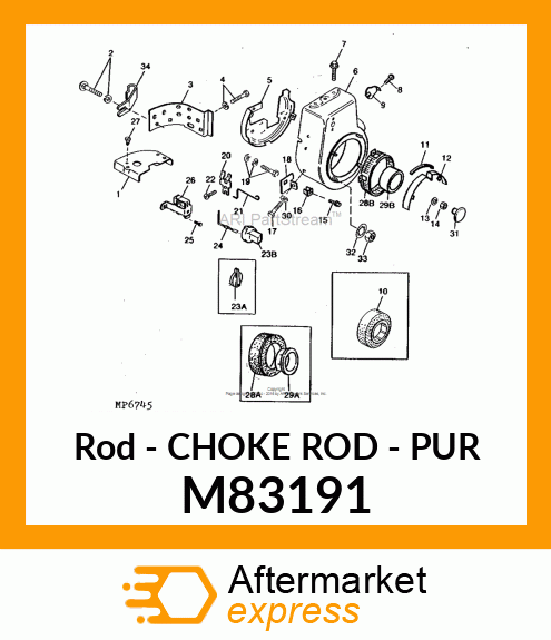 Rod - CHOKE ROD - PUR M83191