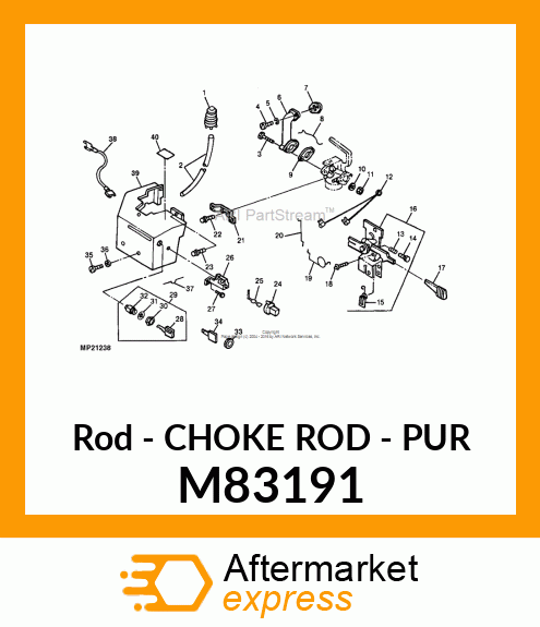 Rod - CHOKE ROD - PUR M83191