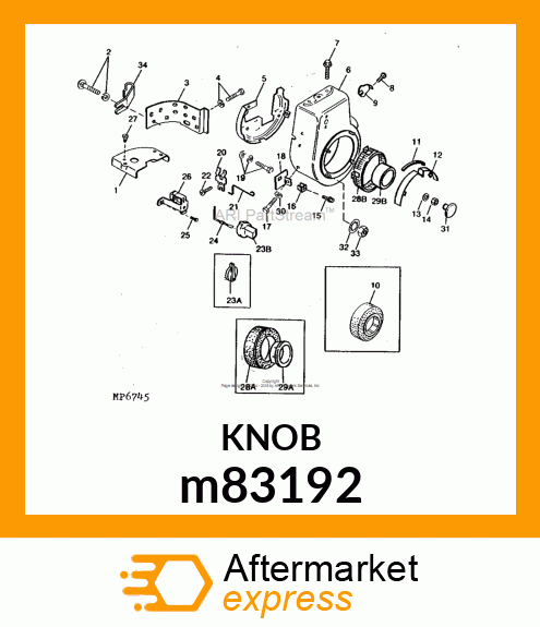 KNOB, CHOKE m83192