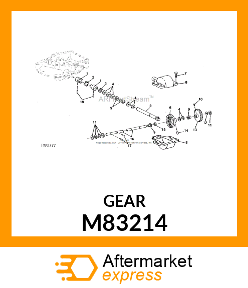 Gear - 40 TOOTH BEVEL GEAR M83214