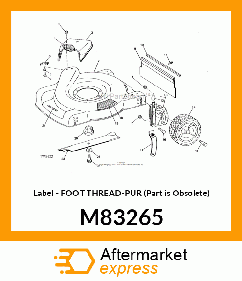 Label - FOOT THREAD-PUR (Part is Obsolete) M83265