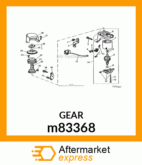 STARTER MOTOR m83368