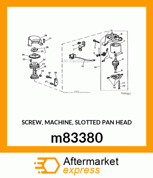 SCREW, MACHINE, SLOTTED PAN HEAD m83380