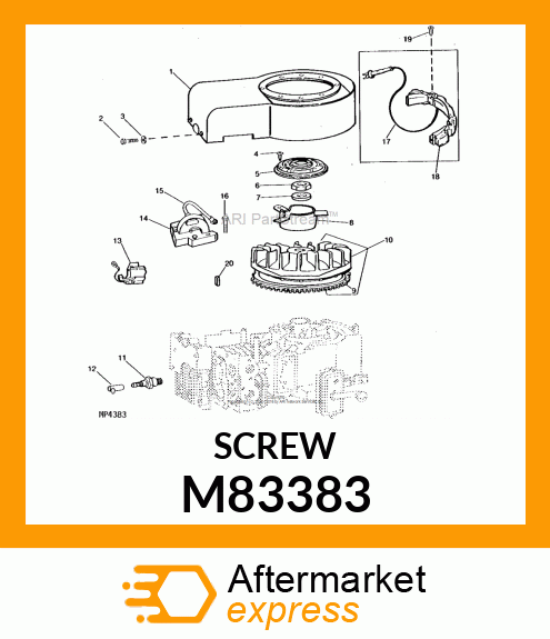 Screw With Washer - SCREW, HEX. M83383