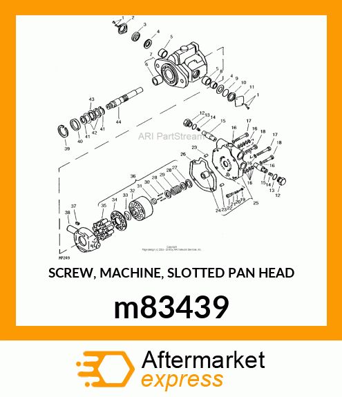 SCREW, MACHINE, SLOTTED PAN HEAD m83439