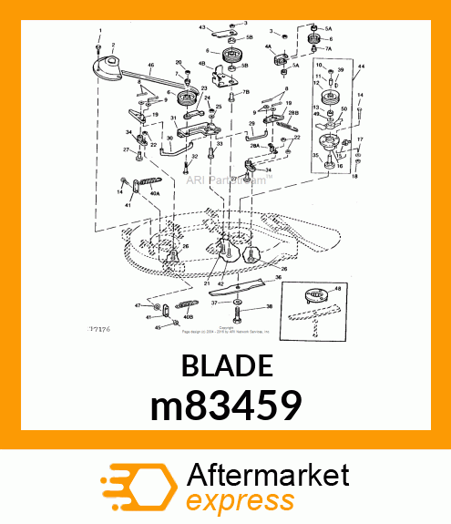 MOWER BLADE KIT, 38 BAGGING BLADE K m83459