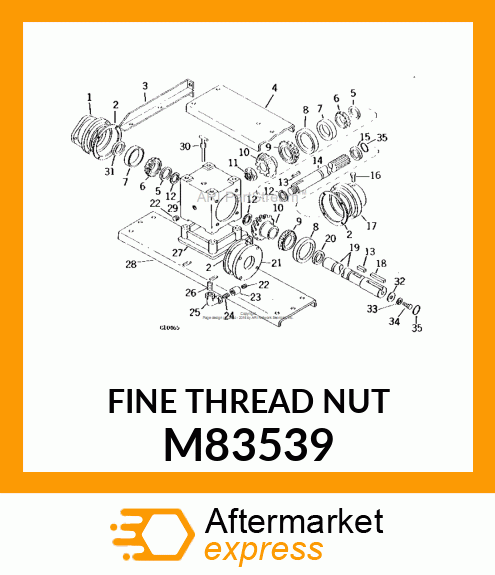 Spare part M83539 + LOCK NUT, NUT, LOCK