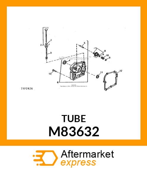 Tube - OIL FILL TUBE - PUR M83632