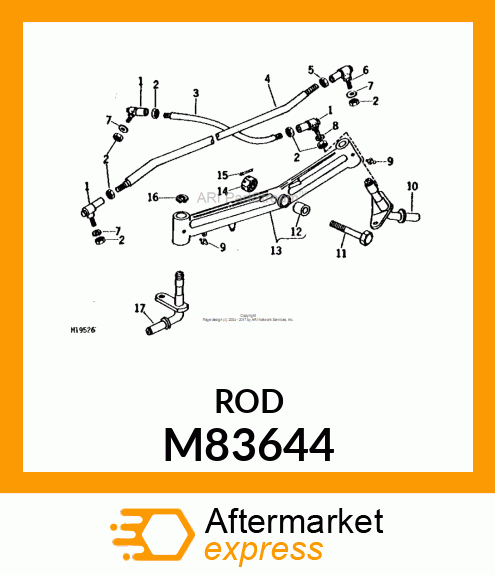 Tie Rod Assembly - ROD, TIE M83644