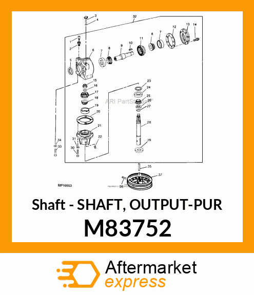 Shaft - SHAFT, OUTPUT-PUR M83752