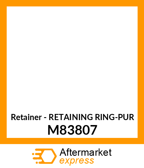 Retainer - RETAINING RING-PUR M83807