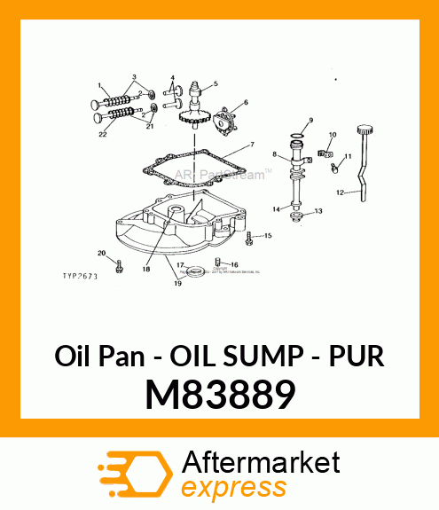 Oil Pan - OIL SUMP - PUR M83889