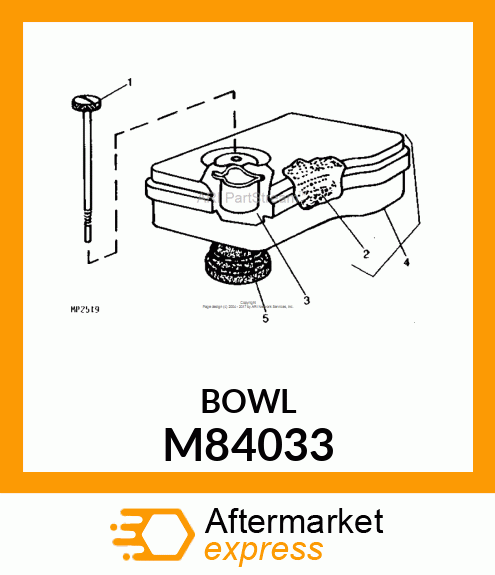 Bowl - CUP, AIR CLEANER (OIL) M84033