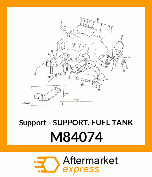 Support - SUPPORT, FUEL TANK M84074