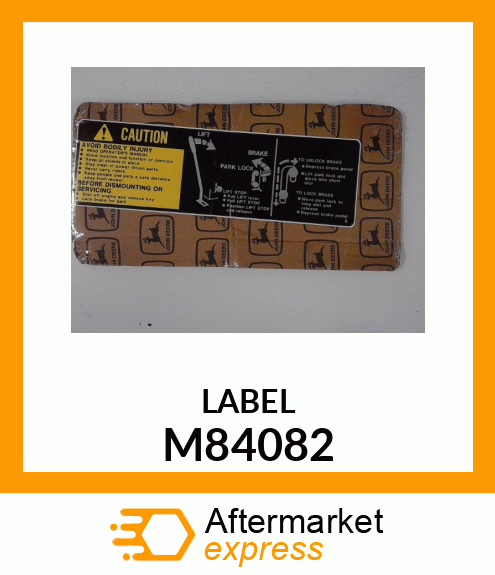 Label - LABEL, CAUTION M84082