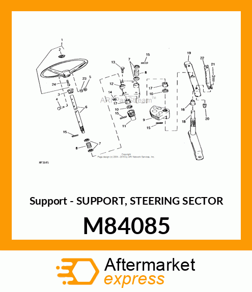 Support - SUPPORT, STEERING SECTOR M84085