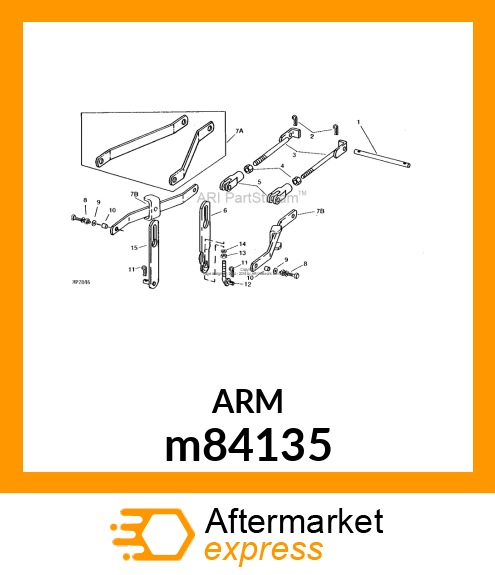 ARM, ARM, REAR DRAFTM84135 PAINTED m84135