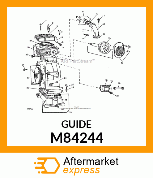 Guide - GUIDE, INTAKE VALVE --- BRASS M84244