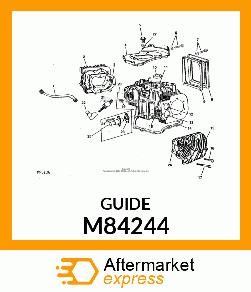 Guide - GUIDE, INTAKE VALVE --- BRASS M84244