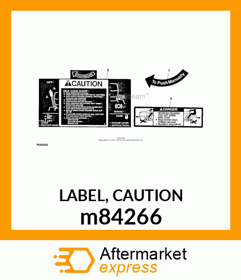 LABEL, CAUTION m84266