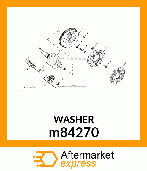 WASHER, METALLIC, ROUND HOLE m84270