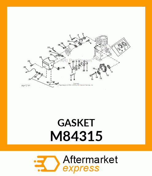 GASKET, VALVE SPRING COVER M84315