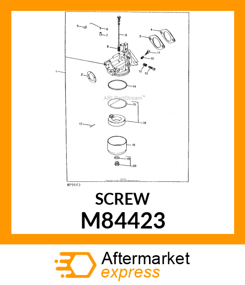 SCREW, BOWL RETAINER M84423