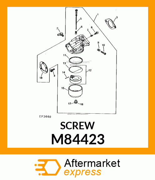 SCREW, BOWL RETAINER M84423