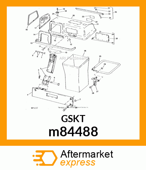 SEAL KIT, KIT, GRASS CATCHER SEAL R m84488