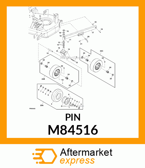 BUSHING, BEARING, WHEEL M84516