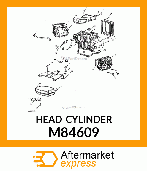 Cylinder Head - HEAD, CYLINDER #2-PUR M84609