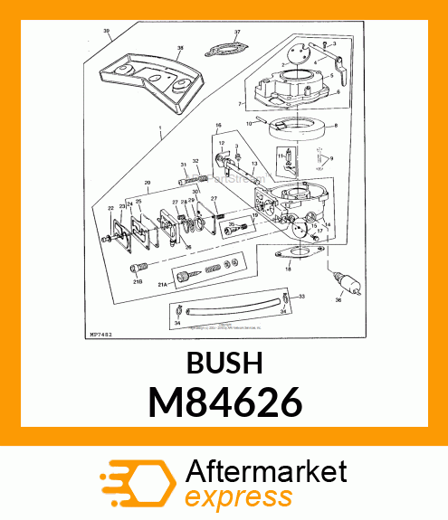 Bushing - BUSHING, THROTTLE SHAFT M84626