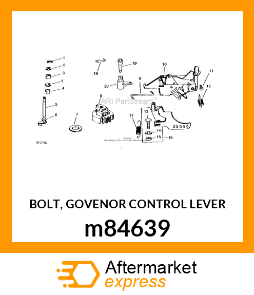 BOLT, GOVENOR CONTROL LEVER m84639