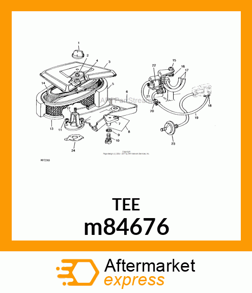 TEE FITTING, TEE 1/4 TUBE m84676