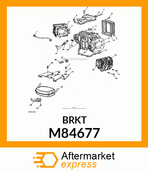 Bracket - BRACKET, MUFFLER-PUR M84677