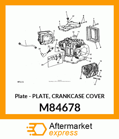 Plate - PLATE, CRANKCASE COVER M84678