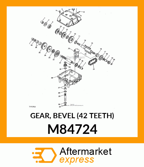 GEAR, BEVEL (42 TEETH) M84724