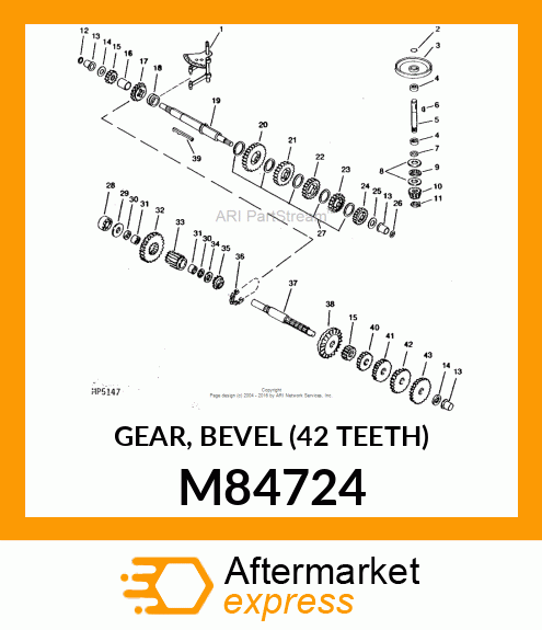 GEAR, BEVEL (42 TEETH) M84724