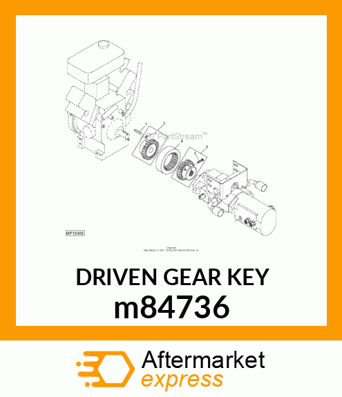 DRIVEN GEAR KEY m84736